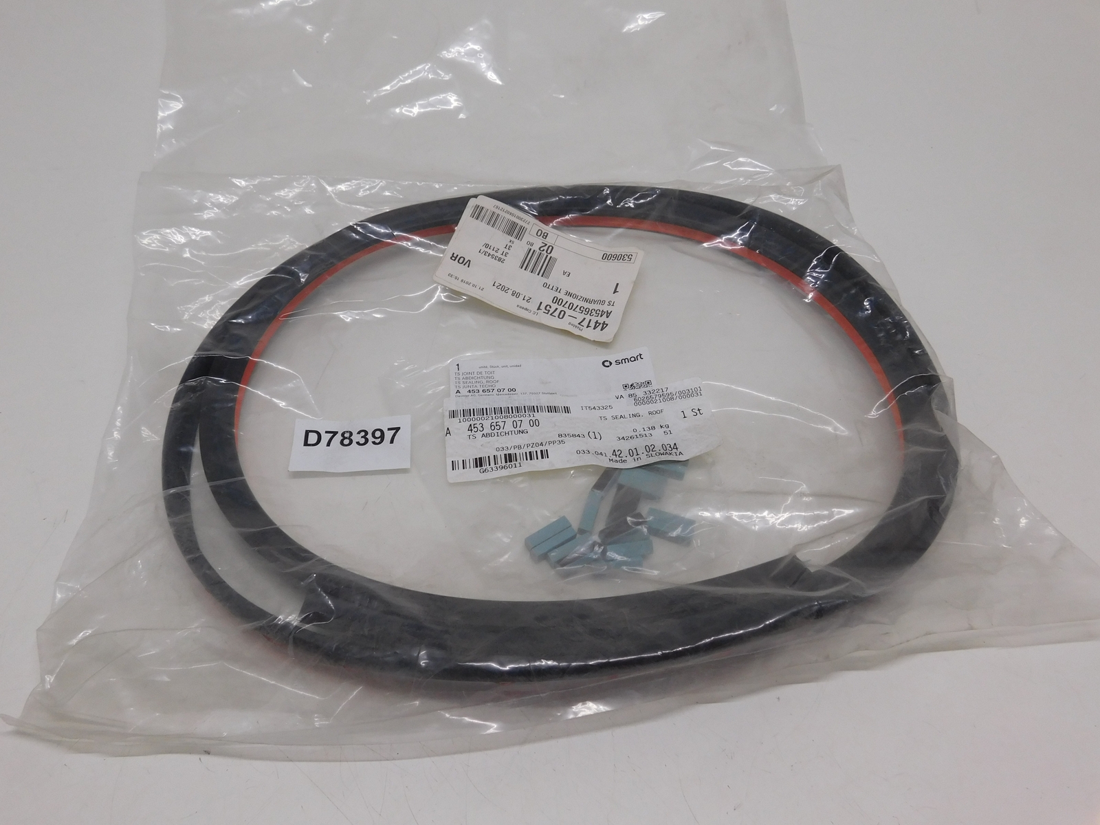 Gasket Sunroof Roof Gasket Original Mercedes For Smart Forfour Electric