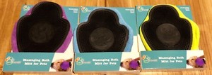 3 New Massaging Bath Mitt For Pets