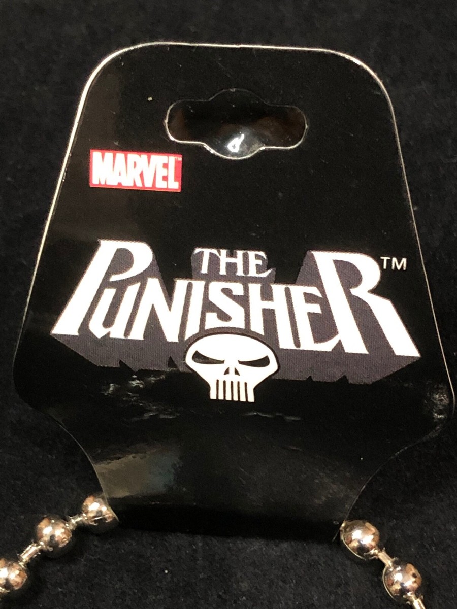 Marvel Super Hero The Punisher Stainless Steel Chain Necklace (New