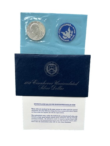 United States Mint 1971-S Eisenhower 40% Silver Dollar Blue