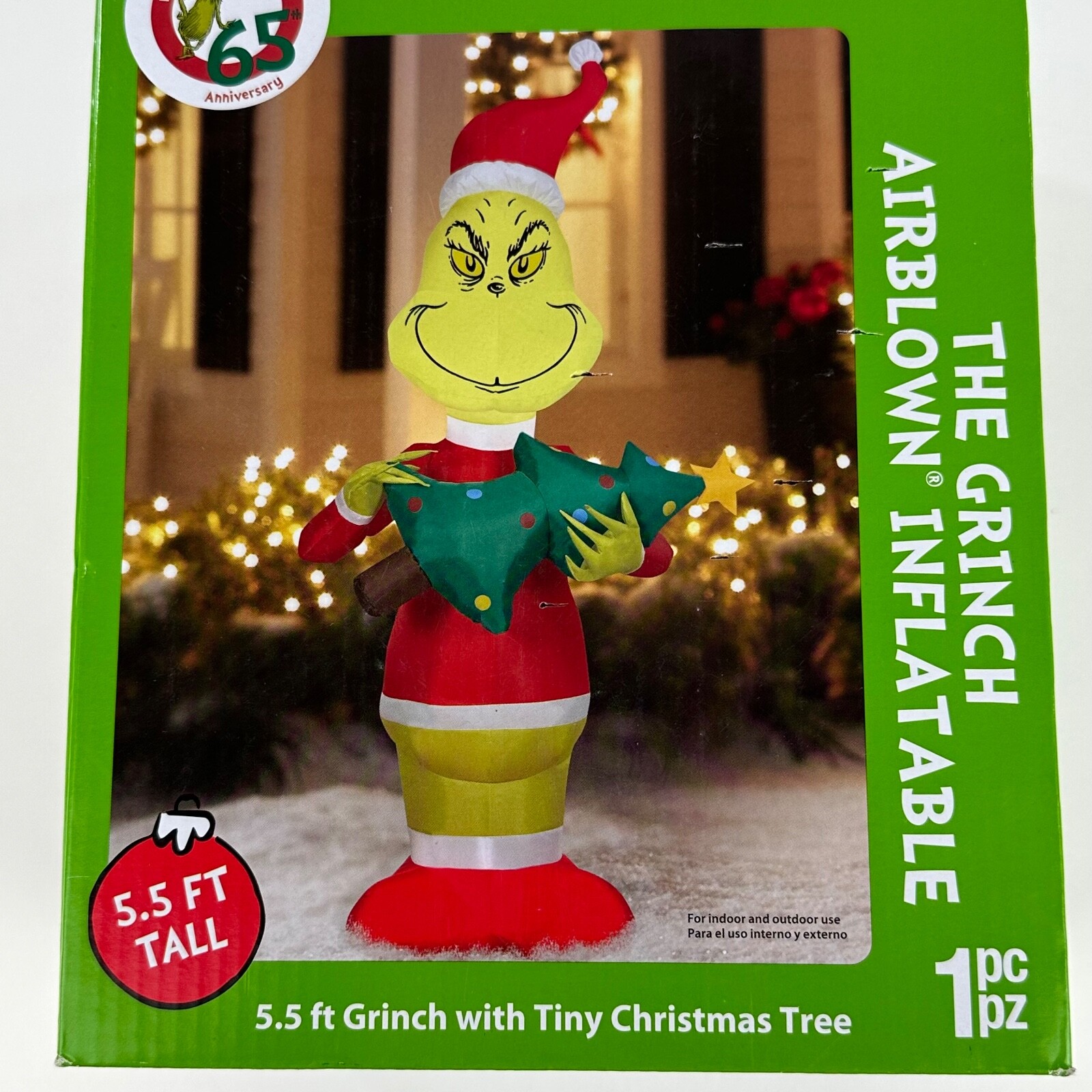 The Grinch Inflatable Airblown 5.5ft w/Christmas Tree Dr Seuss 65TH Anniversary 191245143833 eBay