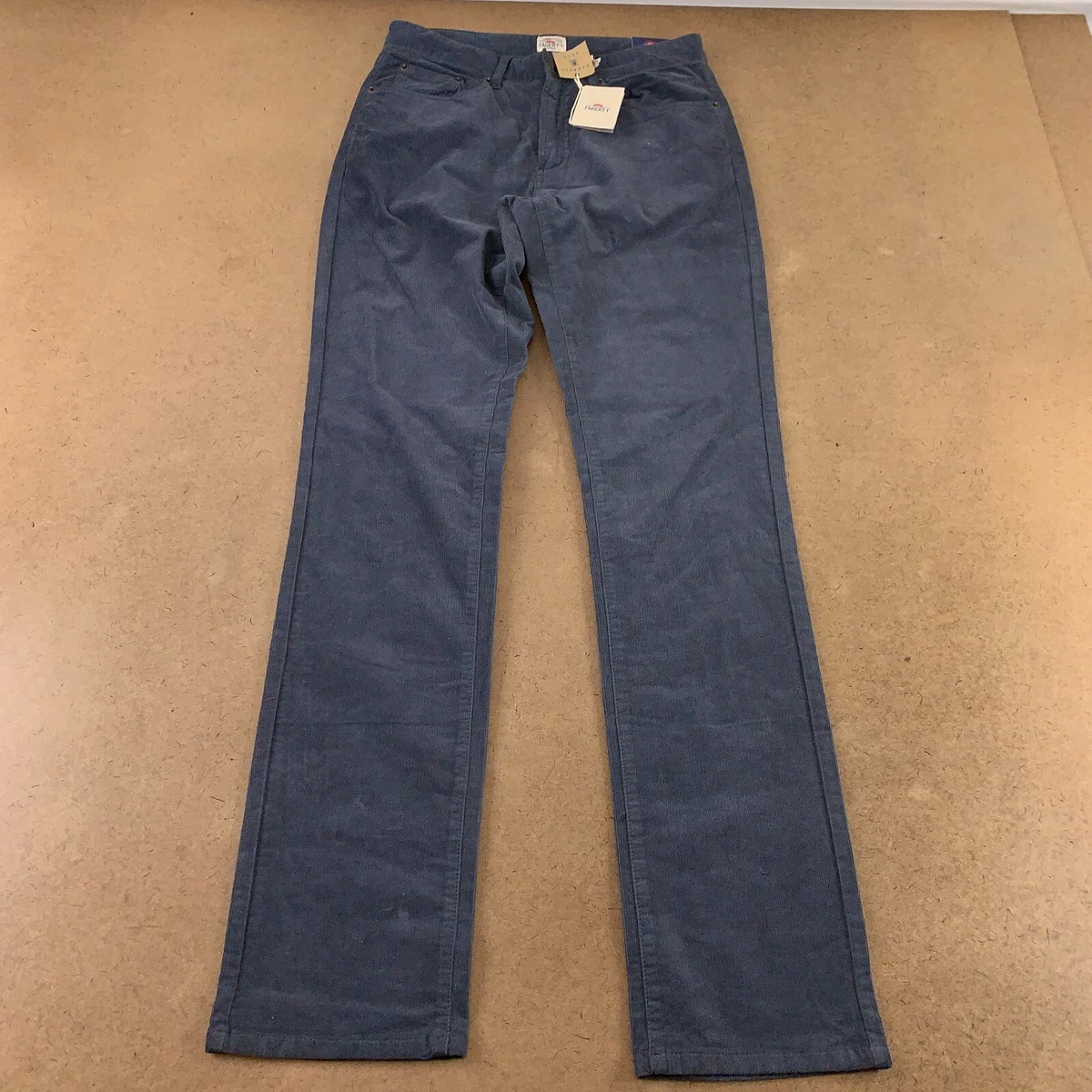 Faherty Brand Men's 28 Faded Navy Stretch Corduroy 5-Pocket Pants NWT *Flaw