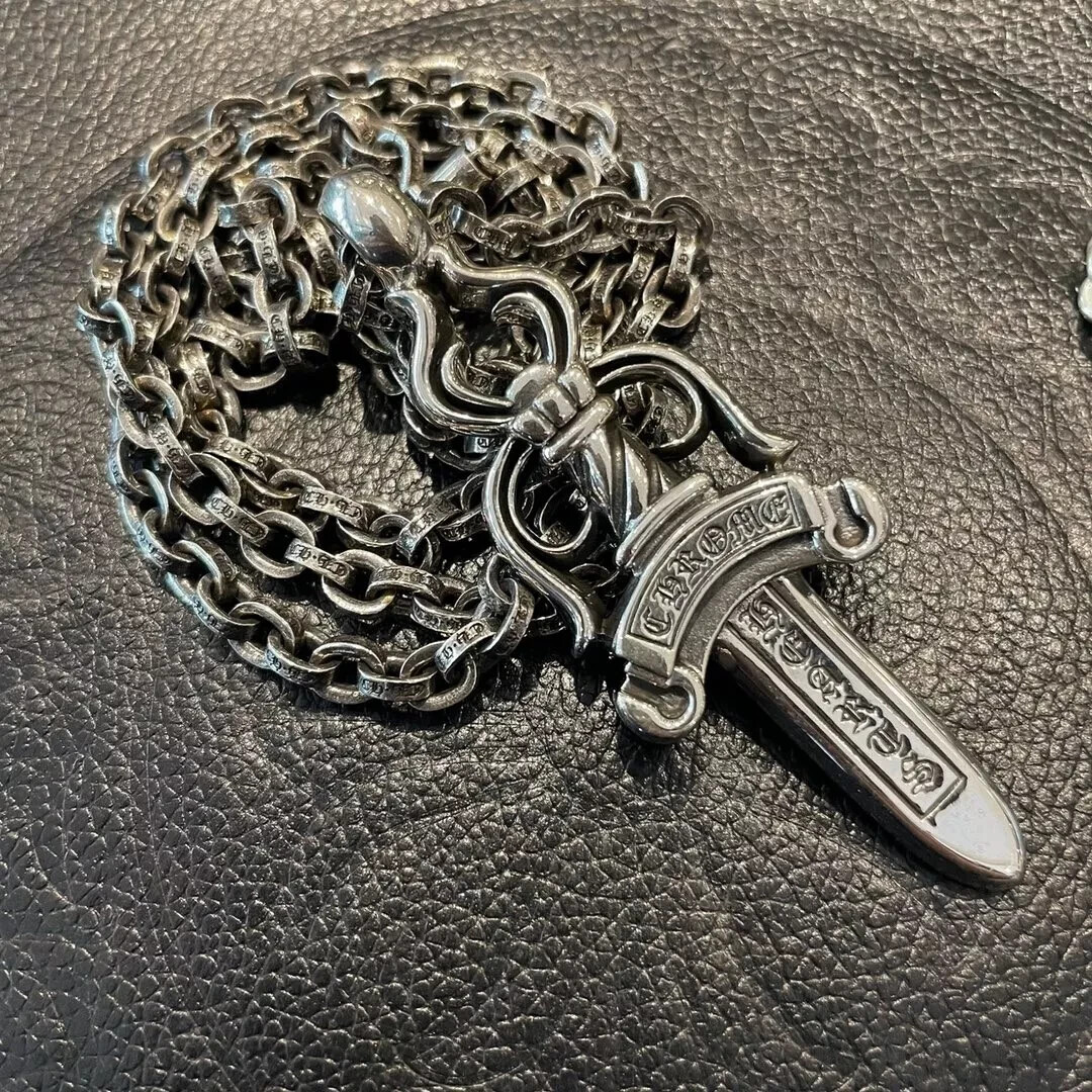 Chrome hearts silver Large sword necklace