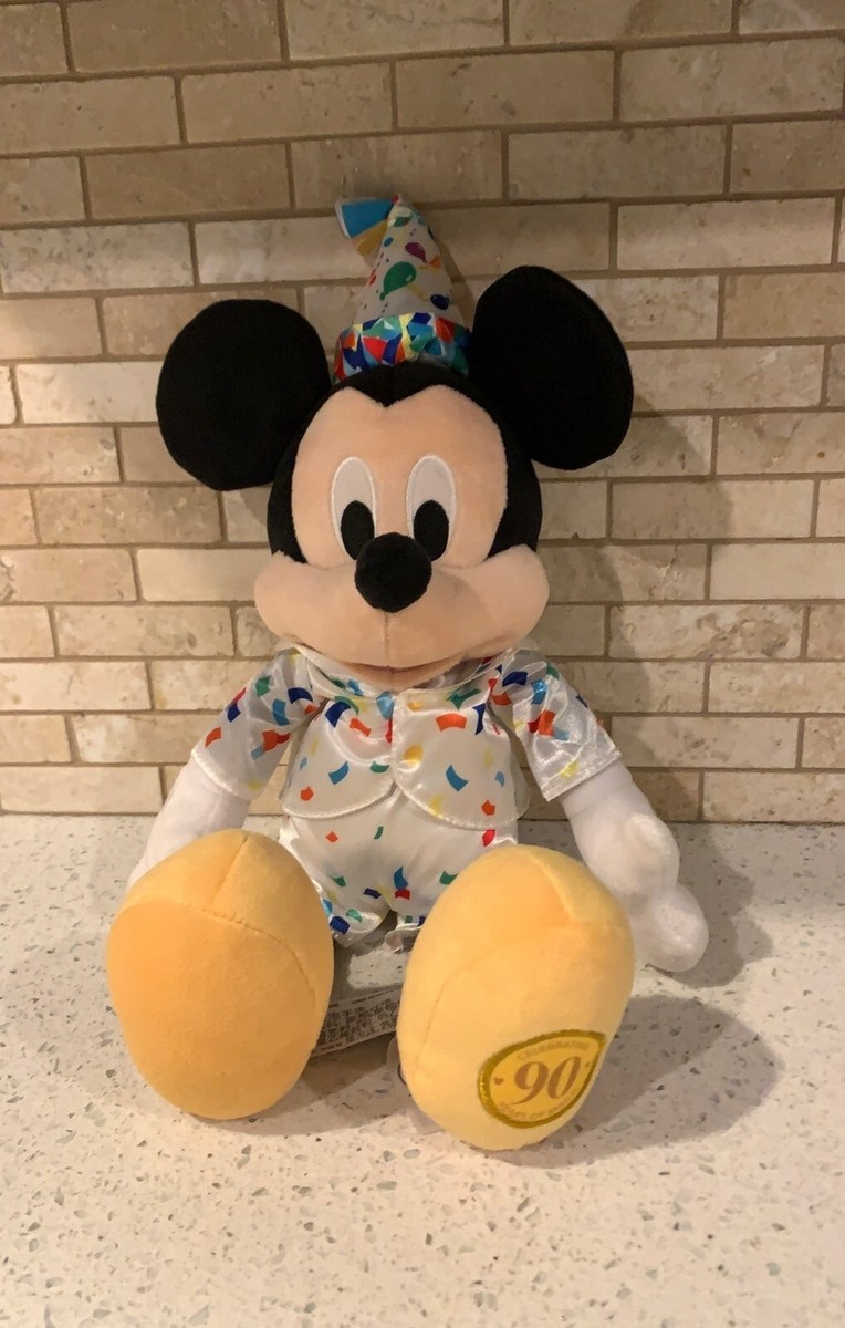 Rare Mickey Mouse Plush 90th Anniversary Birthday Outfit
