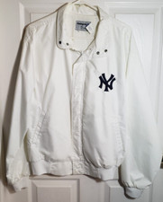 VINTAGE NEW YORK YANKEES WHITE JACKET/WINDBREAKER XL