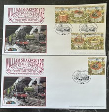 West Ham United Shakespeare Football Firsts Large Dawn First Day Cover Set Of 2