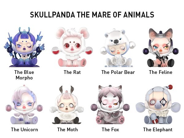ゲームキャラクター POPMART SKULLPANDA The Mare of Animals SKULLPANDA The Mare of Animals Series - Blind Box - POP MART
