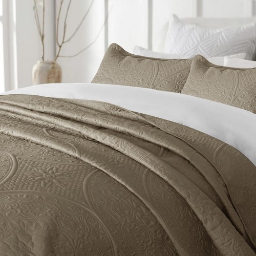Floral Bedspreads Queen Size 3 Piece Quilted Bedspread Quilt Set Comforter Set - Picture 77 of 166