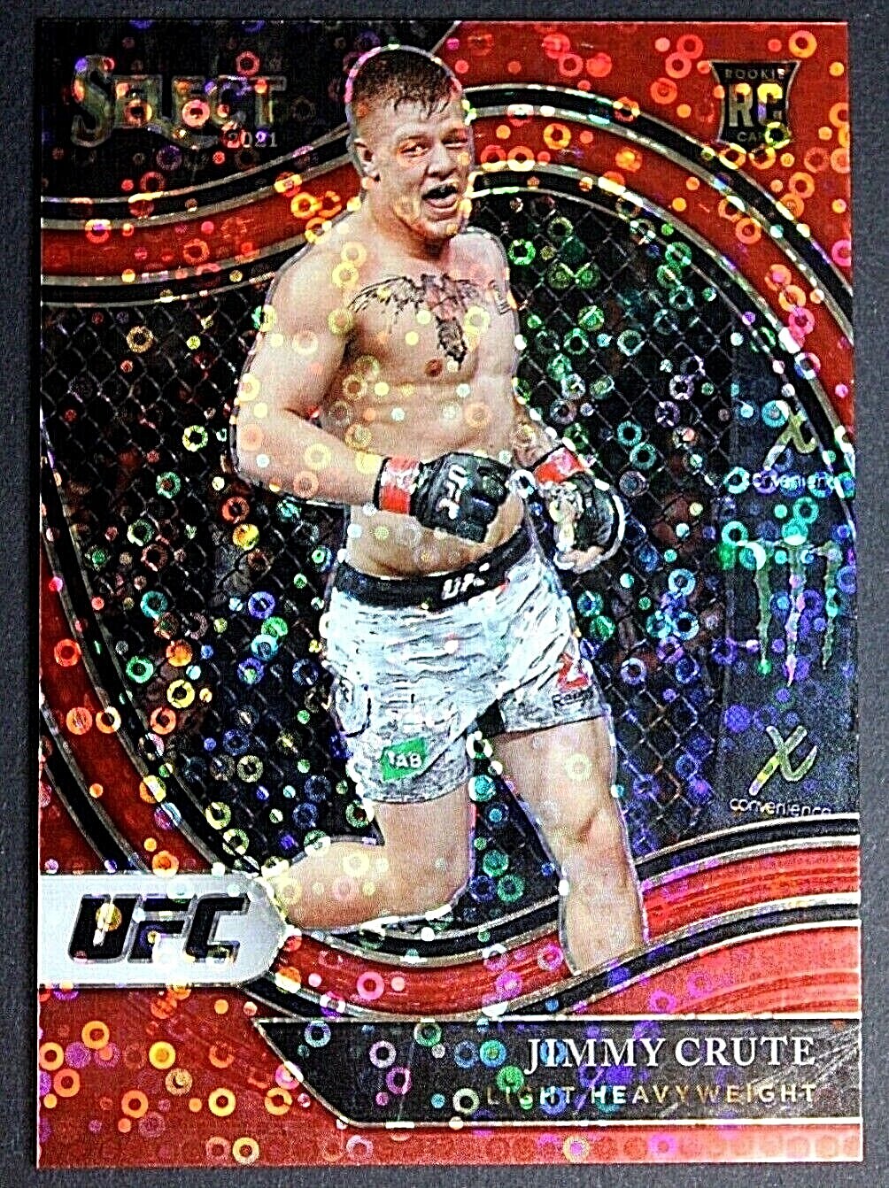 2021 Select UFC Jimmy Crute Octagonside Red Disco Prizm RC 108 /199 #251 💎🔥💎