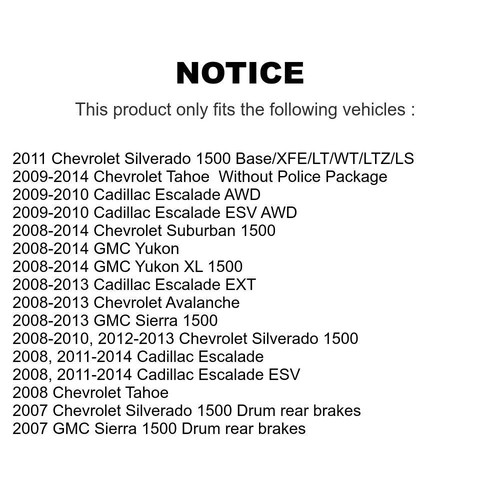 For Chevrolet 1500 GMC Front Ceramic Rear Semi-Metallic Pad Coat Brake Rotor Kit - Picture 2 of 18