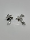 Sterling Silver 925 Flower & Diamond Earrings — photo 7