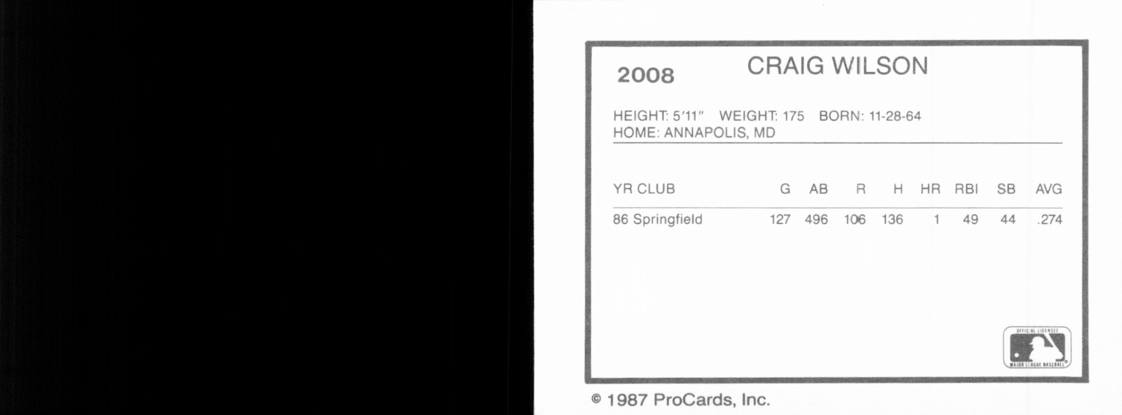 1987 ProCards St. Petersburg Cardinals - You Pick 1 -  A STL Cardinals Minor Lge