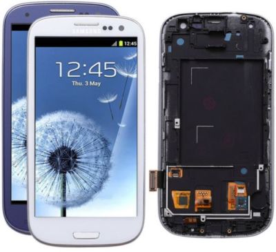 Touch Digitizer LCD Display Screen+Frame Für Samsung Galaxy S3 Neo i9301 i9301i