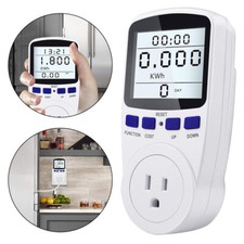 Medidor de Potencia LED Consumo Analizador de Energía AC Vatio Amp Voltio Monitor de Electricidad
