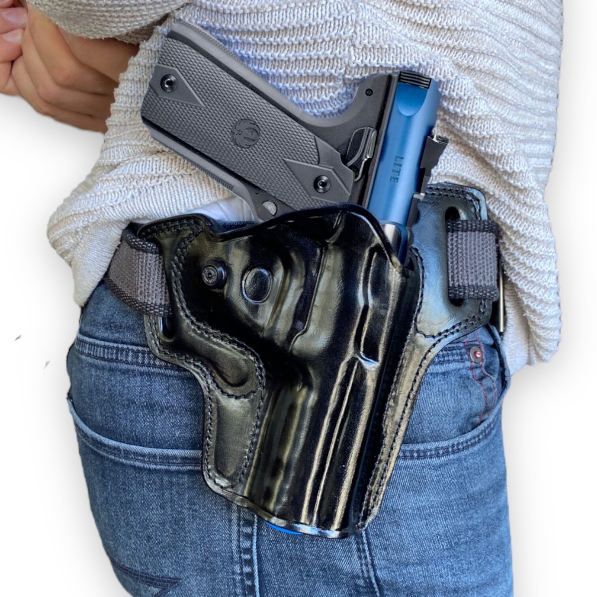 Colt 1911 Combat Master Optic Ready Leather Holster Choose Color  display picture 1