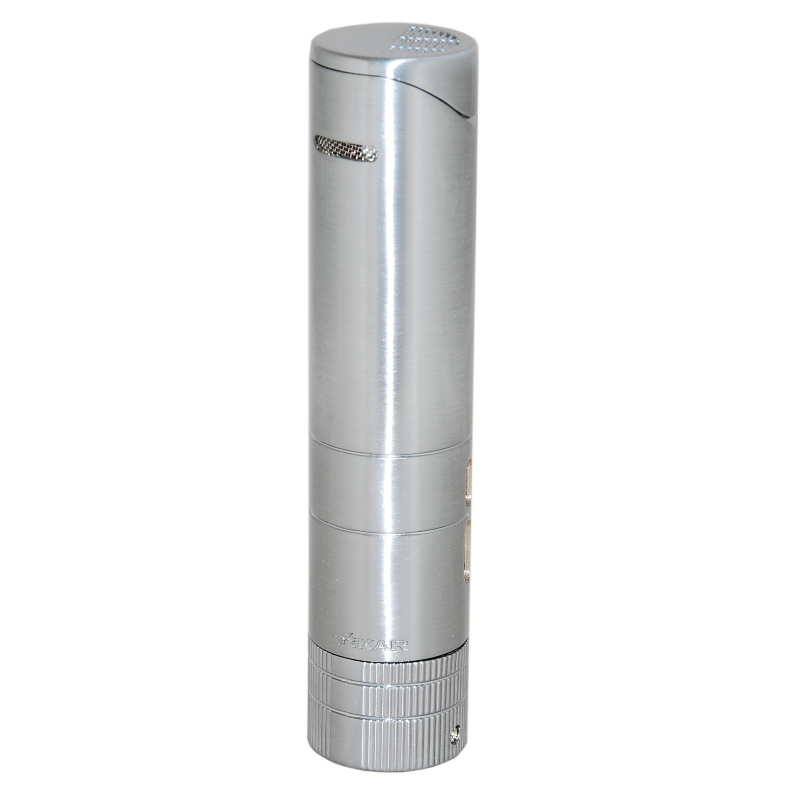 XIKAR Turrim 5x64 Double Dual Jet Torch Cigar Lighter - Silver - New