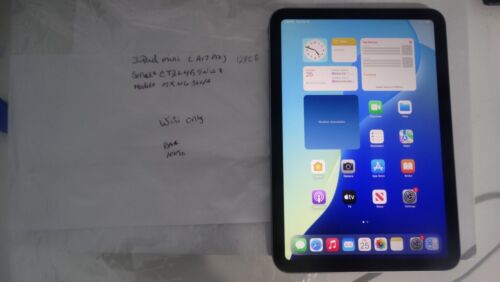 Apple iPad Mini (A17 Pro) Wi-Fi - 128GB Space Gray - MXN63LL/A (battery 100%)