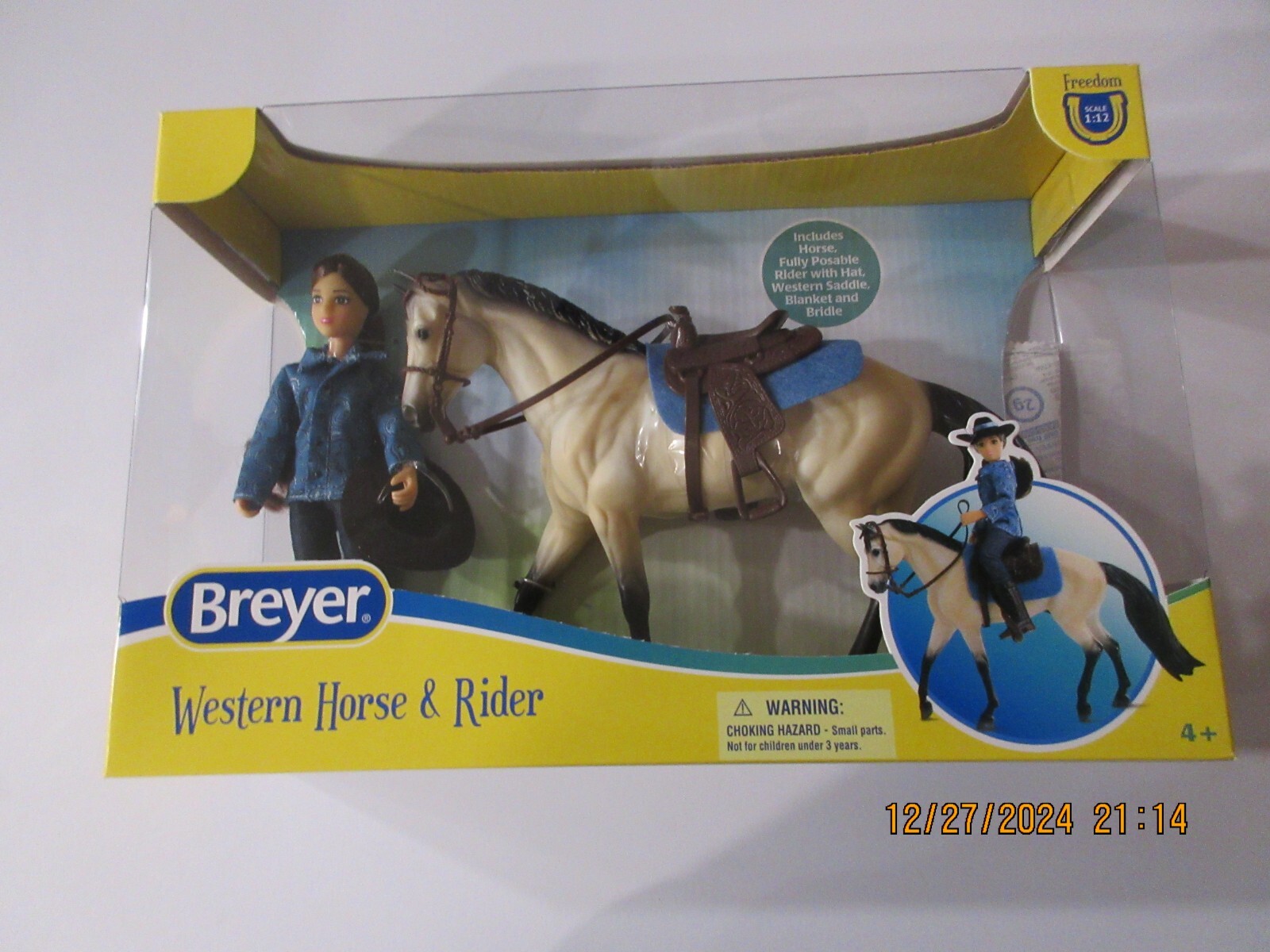 Genuine Breyer WESTERN HORSE and RIDER Playset, #61155, Mesquite and MacKenzie