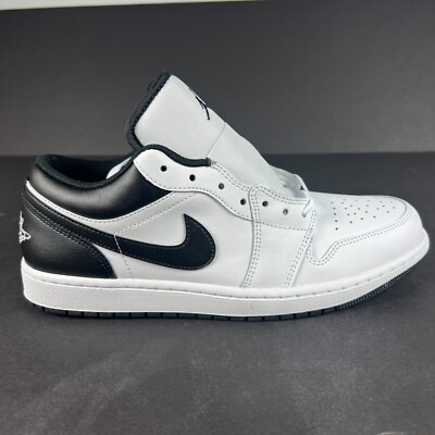 Jordan 1 Low Reverse Panda Shoe Men's 11 White Black Low Top Sneakers 553558-132