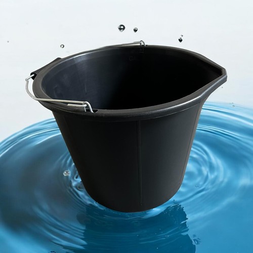 10 x PLASTIC BUILDERS BUCKET 3 GALLONS 14L HEAVY DUTY WATER/FEED STORAGE HANDLE - Picture 3 of 4