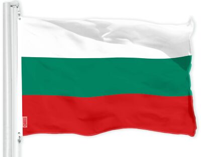 G128 Bulgaria Bulgarian Flag 3x5 Ft Printed 150D Polyester - Indoor/Outdoor