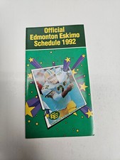 JS15 Edmonton Eskimos 1992 CFL Football Pocket Schedule - Ticketmaster