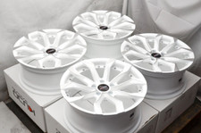 Kudo Racing Intimidate 18x8 5x114.3 White Polish Face Chrome Rivets Wheels Rims Kudo Racing Intimidate 18x8 5x114.3 White Polish Face Chrome Rivets Wheels Rims