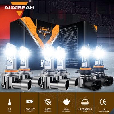 For Dodge Charger 2006-2009 AUXBEAM Canbus LED Headlight Hi/Low Fog Light White