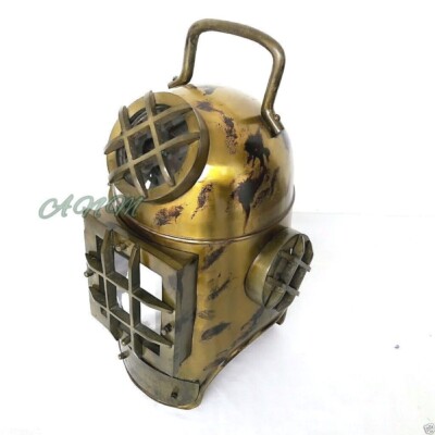 Antique Brass Sea Marine Scuba Diving Divers Helmet US Navy Mark V ...