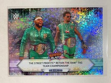 The Street Profits Retain the Raw Tag Team 2021 Topps #93 WWE Foilboard Card