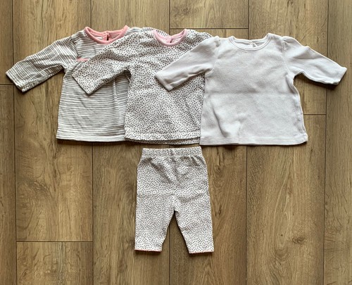 George First Size Newborn White Leggings And Long Sleeve Tops Bundle X4  Pieces | eBay
