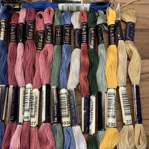 32 Anchor/DMC Cotton Skeins Cross Stitch Floss Embroidery, Color Variety - Picture 4 of 5