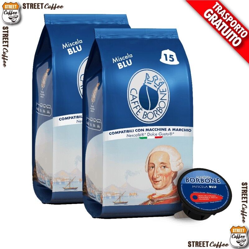 180 Capsule Caffè Borbone Miscela Blu 100% Compatibili Dolce Gusto Nescafè*