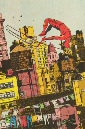 Bottleneck Gallery THE DAREDEVIL Screen Print Jorge Fornes SOLD OUT LTD ED x/100