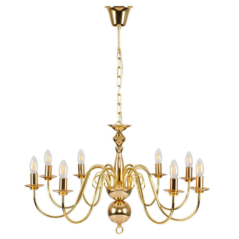 Traditional 8 Way Led Ceiling Light Fitting Chandelier Lounge