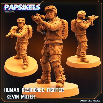 Human Resilience Fighter - Kevin Miller | DnD Miniatures | Tabletop Gaming |