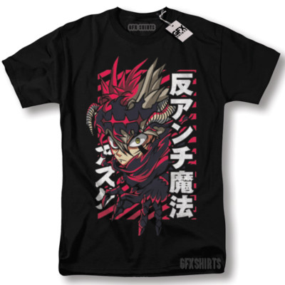 Black Clover Asta Yuno Shirt Anime Manga Tshirt Anime Manga T-Shirt