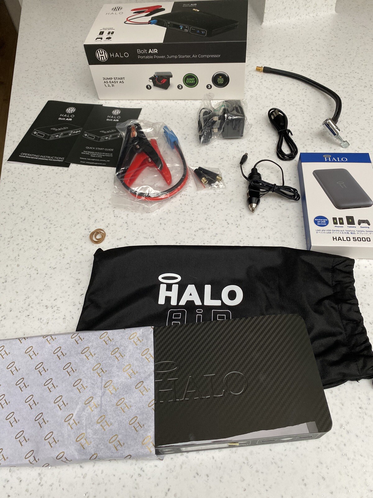Halo automotive Bolt Air Compressor Portable Emergency Power Kit/ Jump