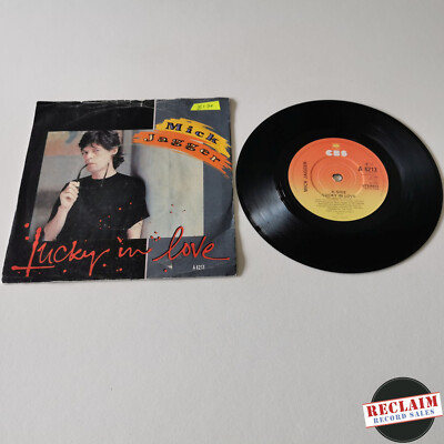 mick jagger lucky in love 7'' vinyl record very good condition