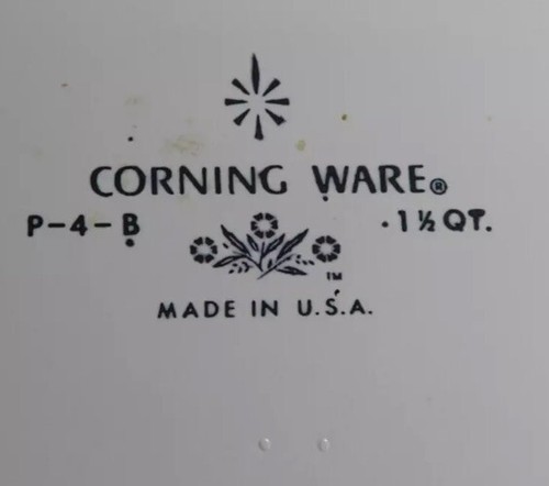 Vintage Corning Ware 1.5 Qt Blue Cornflower Casserole A-1.5-B + Pyrex Lid A-7-C - Picture 6 of 6