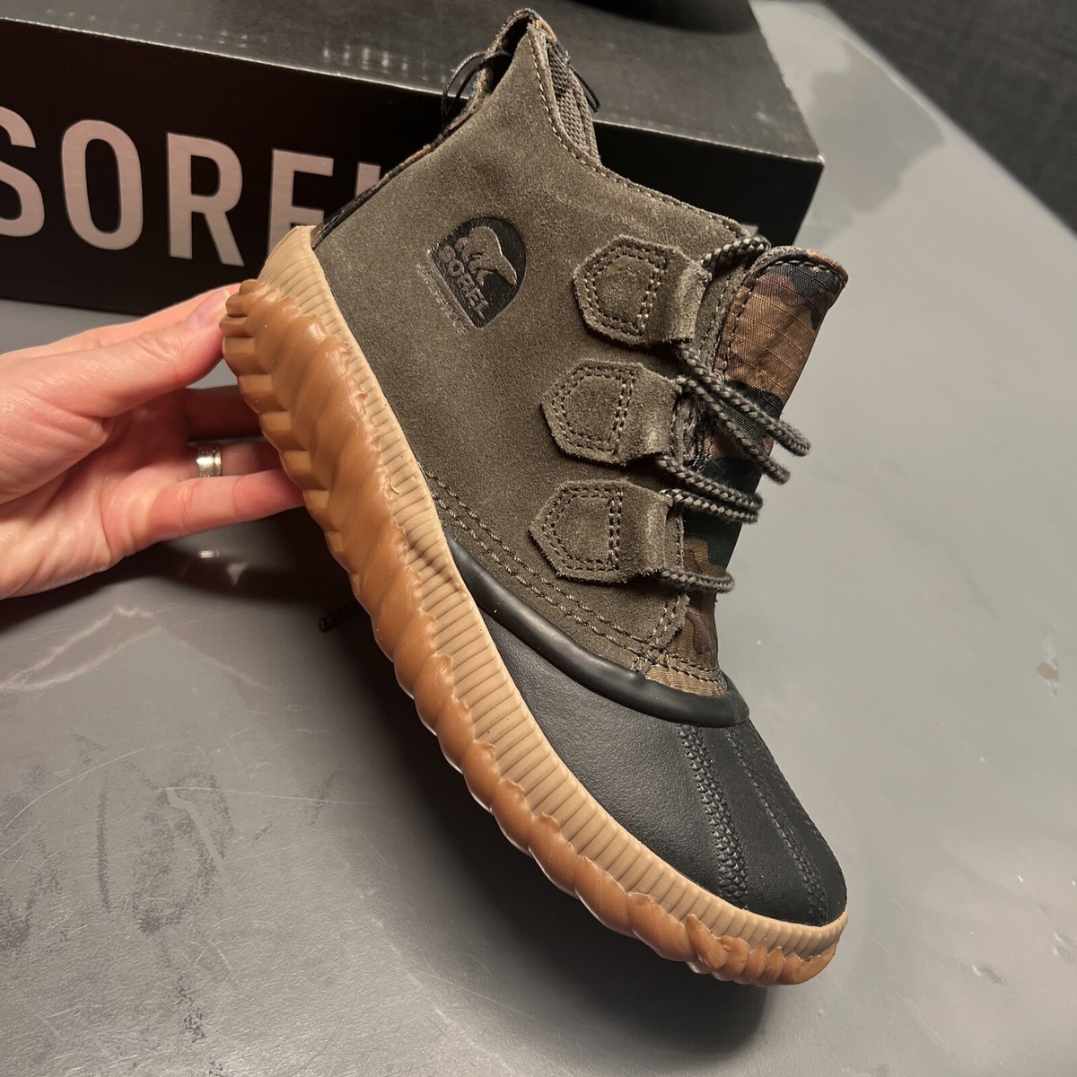 Sorel Out N Sorel Camo Sorel Womens Out N About Plus Sz 5,5Waterproof Camo  Winter