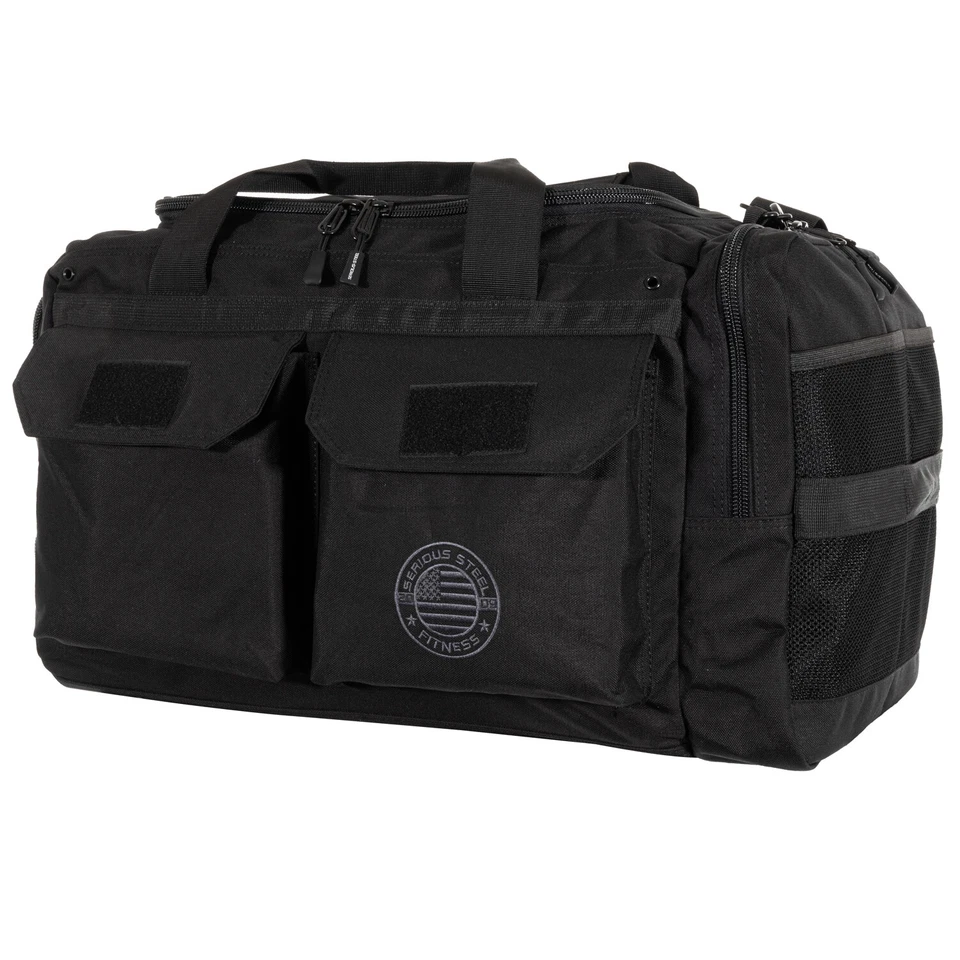 Serious Steel Fitness Duffel Bag | Heavy Duty 1000D Nylon Gym Bag or Backpack - Image 3 of 4