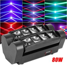 8LED RGBW Laser Spider Beam Moving Head Stage Lighting DMX DJ Party Disco Lights