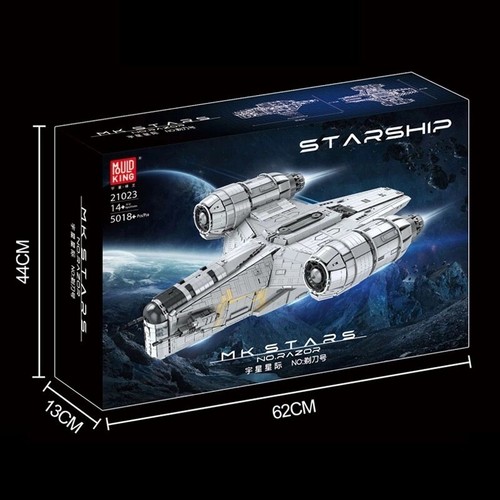 Mould King 21023 Star Plan Wars The Razor Starship Crest DIY Building Blocks Toy - Picture 10 of 10