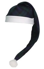Adults Blackwatch Tartan Night Cap Burns Night Christmas Fancy Dress Hat