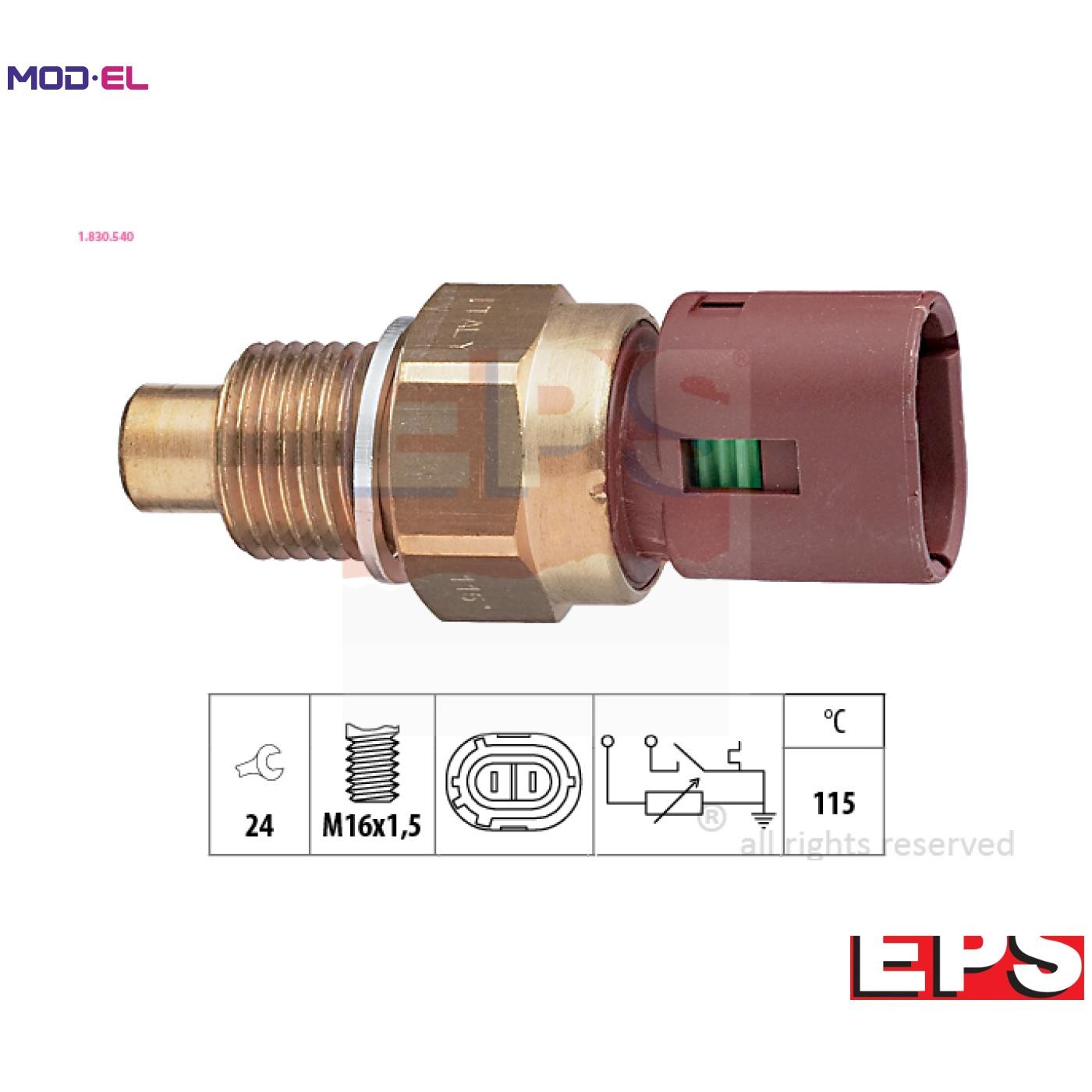 SENSOR COOLANT TEMPERATURE 1.830.540 FOR RENAULT TRAFIC/Rodeo/Platform/Chassis