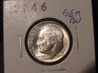 1946 ROOSEVELT DIME GEM BU NICE ORIGINAL BETTER DATE COIN FREE SHIPPING