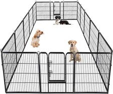 Dog Playpen 40 Inch 16 Panels Heavy Duty Metal Pet Exercise Pen Indoor Outdoor