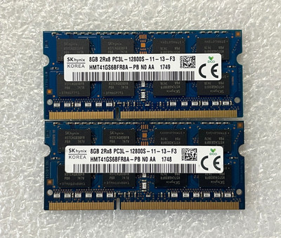 Hynix HMT41GS6BFR8A-PB 16GB (2x 8GB) PC3L-12800S DDR3 SO-DIMM Laptop Memory RAM