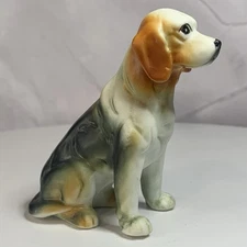 Beagle Bone China Ceramic Figurine 3” Vintage